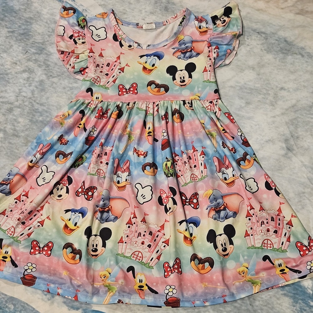 Milksilk Mouse Friends Character Twirl Dress Girls Size 8/9 4XL